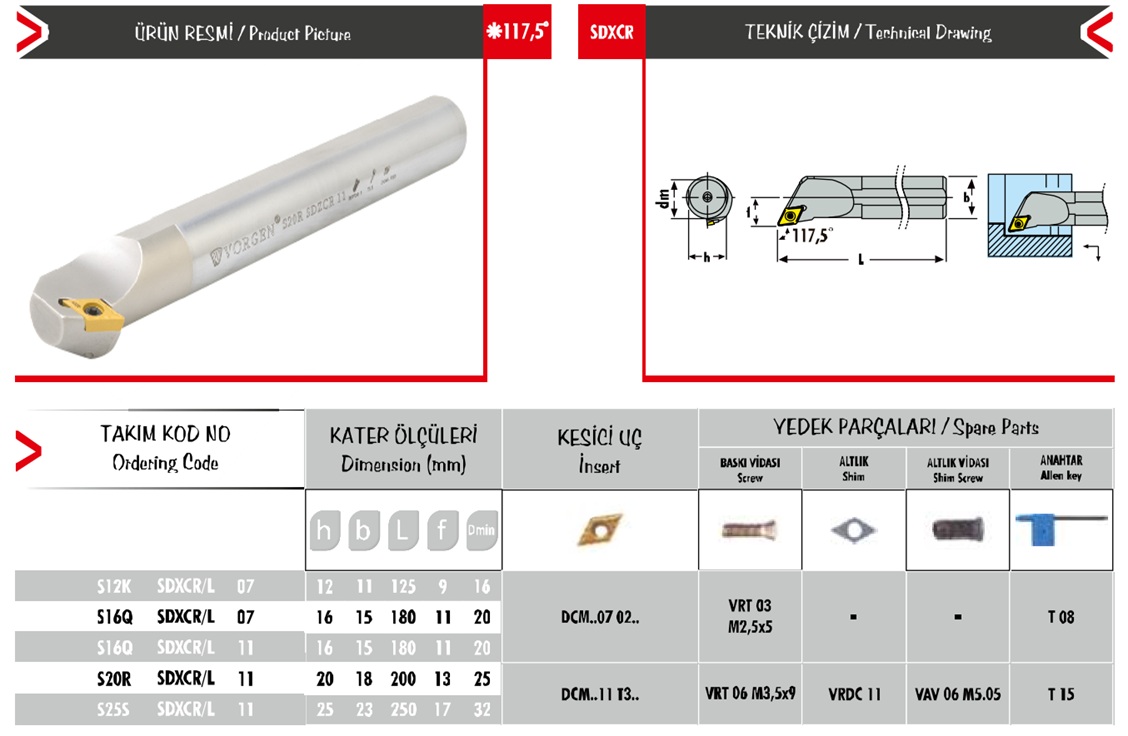 Cán dao tiện S20R SDZCR/L 11