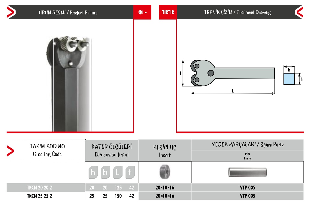 Cán dao tiện TKCN 2525 2