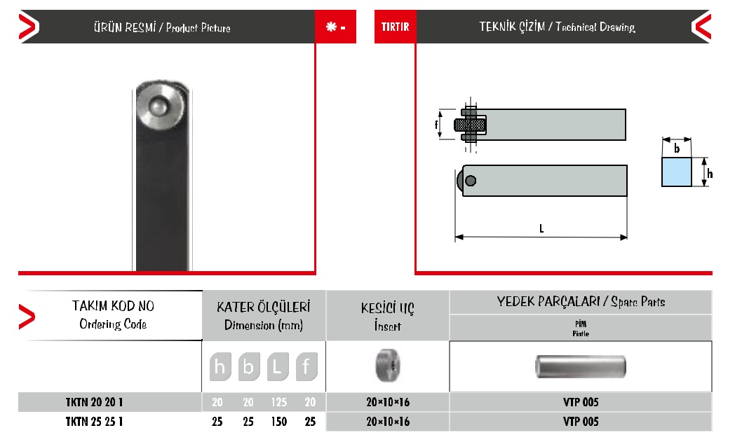 Cán dao tiện TKTN 2525 1